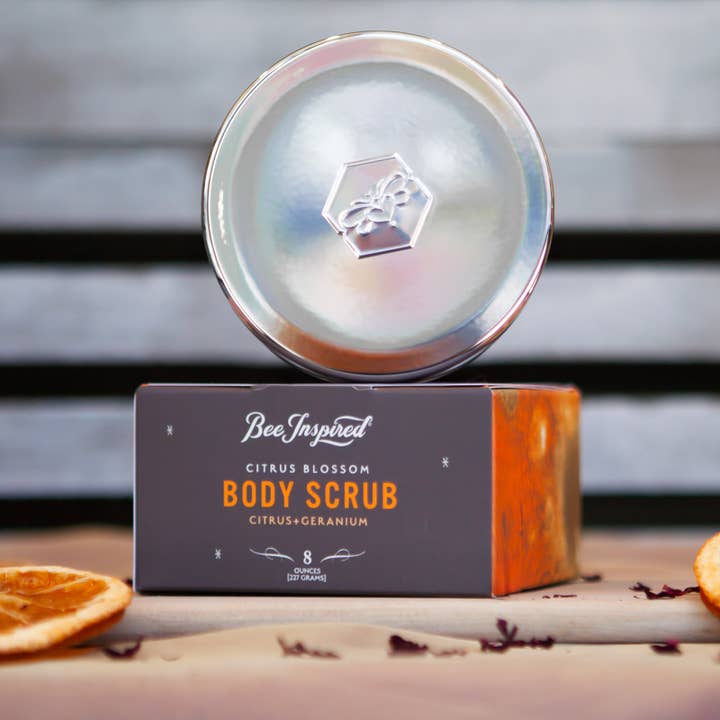 Bee Inspired - Wholesale Body Scrub/Exfoliant - Citrus Blossom Body Scrub | 8oz Citrus Geranium Body Scrub6