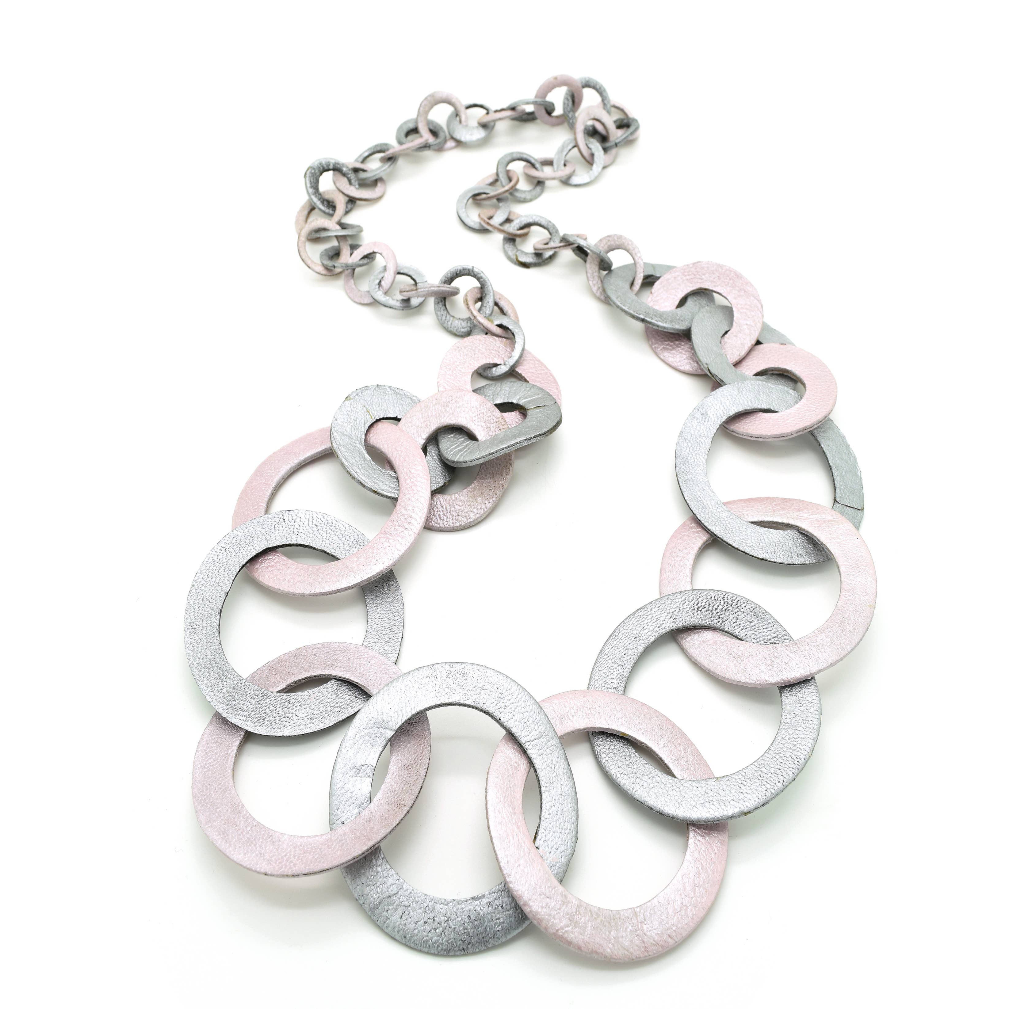 Nusantara Inc. - Wholesale Link & Chain Necklace - STUDIO 54 Leather Circle Necklace-9741612