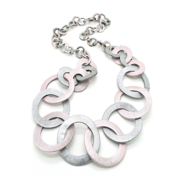 Nusantara Inc. - Wholesale Link & Chain Necklace - STUDIO 54 Leather Circle Necklace-9741612