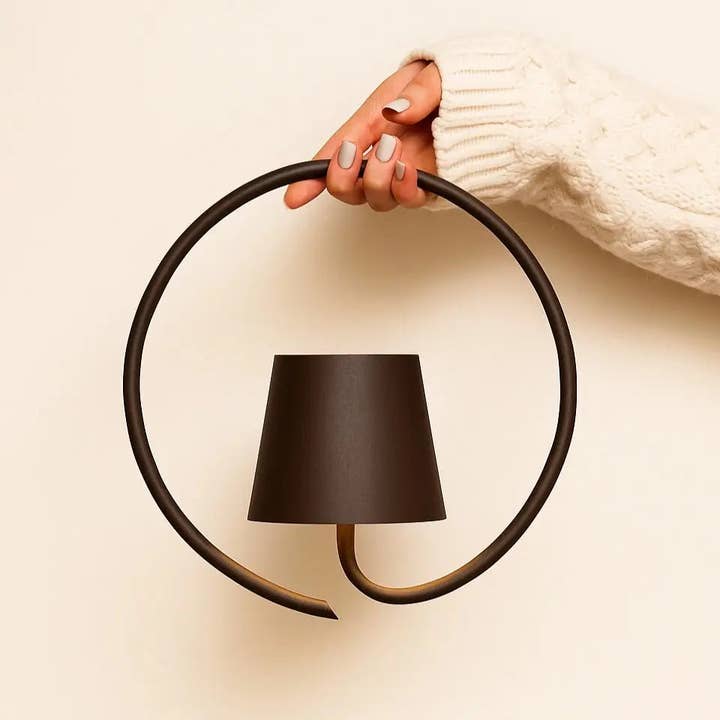 Cielo Dark Brown Rechargeable Metal Wall Lamp – Cordless, Dimmable, and Stylish for wholesale by Tavellio