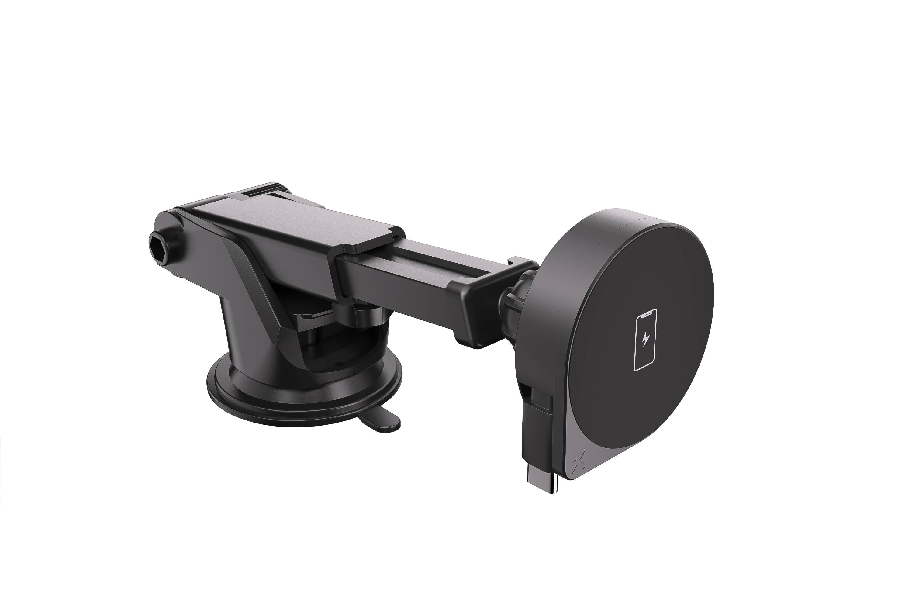 LAX Gadgets - Vente Chargeurs portables - Support de chargeur de voiture MagSafe 4-en-1 + câble USB-C rétractable4