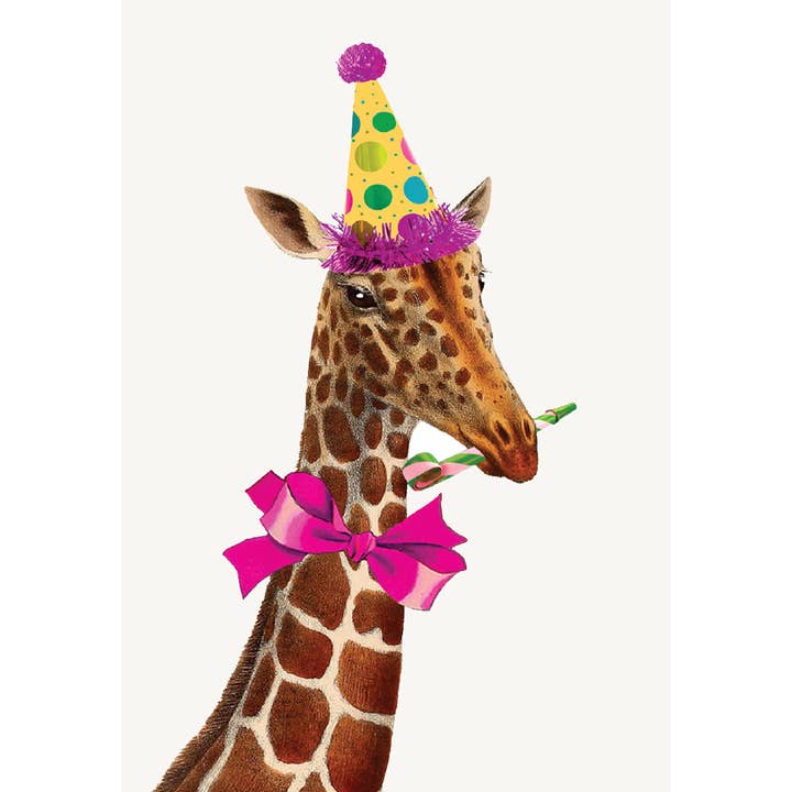 P. Flynn Design / Phun House - Wholesale Birthday Card - Giraffe • Mini Enclosure Card