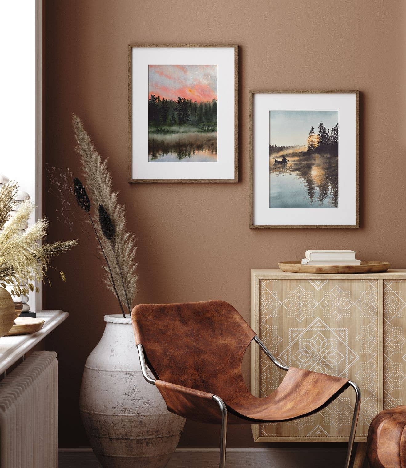 Paperbec Design Co. - Wholesale Art Print - "Rockwood Morning Dew" Lake Sunrise Watercolor Print4