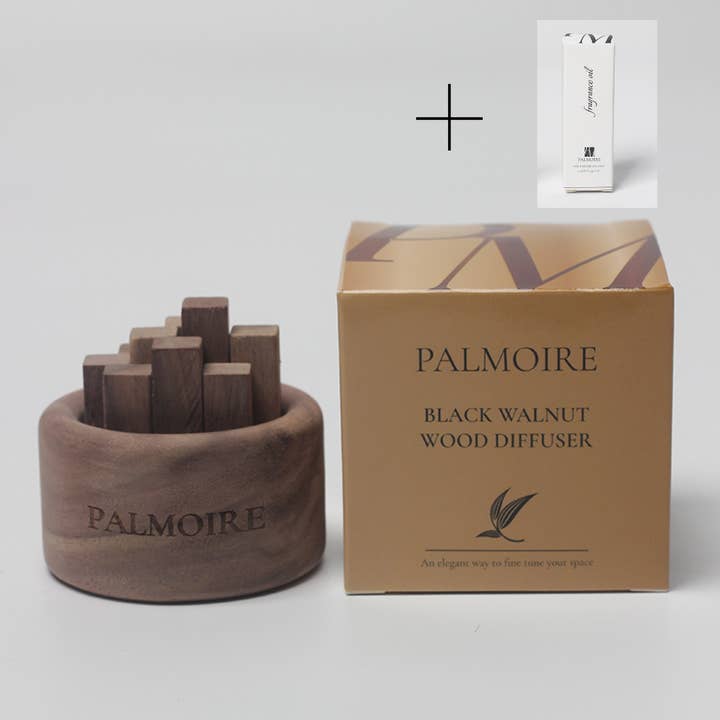 Palmoire Home Fragrance – wholesale Reed diffuser – Aromatherapy Wood Diffuser - Black Walnut Wood