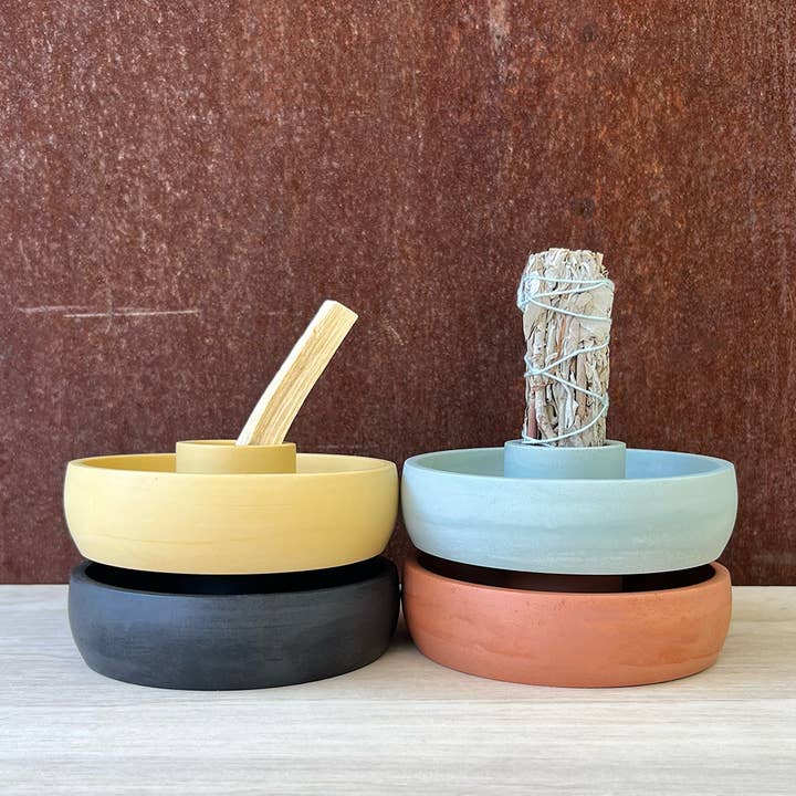 Well Hello Studio - Wholesale Incense Holder - Earth Tone Smudge Dish5