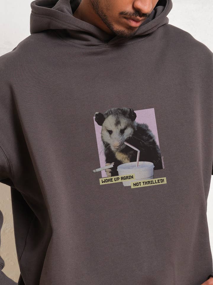 Woke Up Again, Not Thrilled Hoodie for wholesale by Threadheads