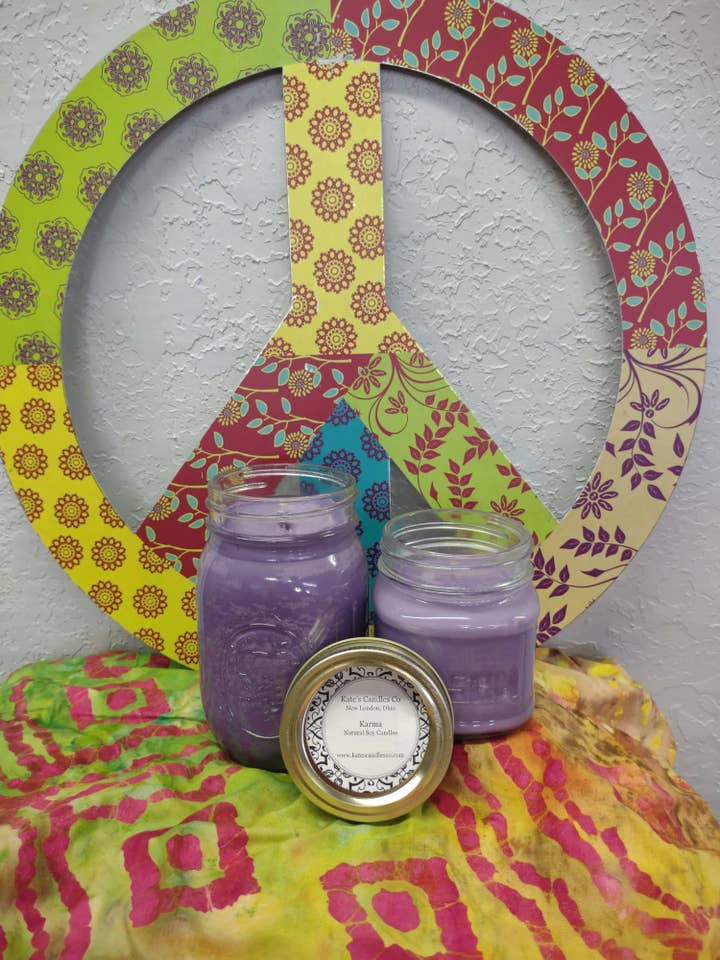 Karma Soy Candles for wholesale by Kate's Candles co