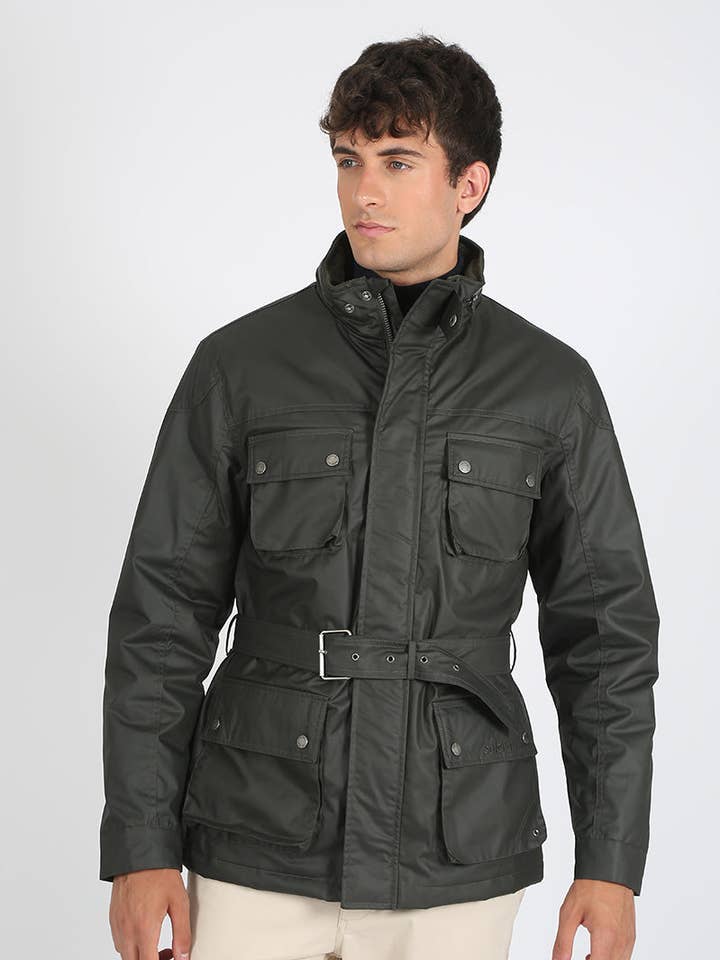 KHAKI Heritage Waxed-Type Parka Green for wholesale on Faire0