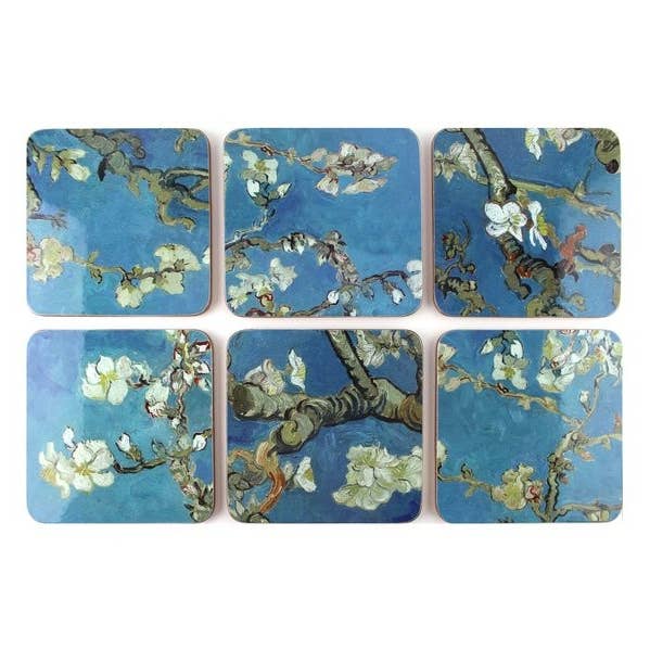 MUSEUM WEBSHOP - Wholesale Coasters - Coasters, Set Of 6, Van Gogh, Almond Blossom0