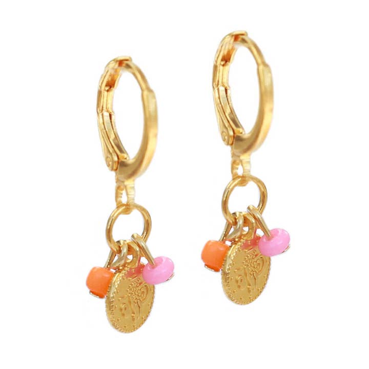 Pièce à boucles en or rose orangé pour la vente par Love Ibiza