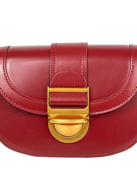 ITANR Italian Red Leather Antiqued Crossbody Bag JIJOU CAPRI for wholesale by JIJOU CAPRI