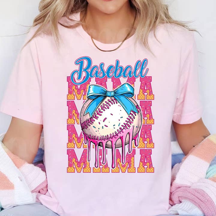 NVC Ecommerce LLC - Wholesale Graphic Sweatshirt - Women's - Baseball Mama Drip Sweatshirt, Baseball Ice Cream Drip Shirt3