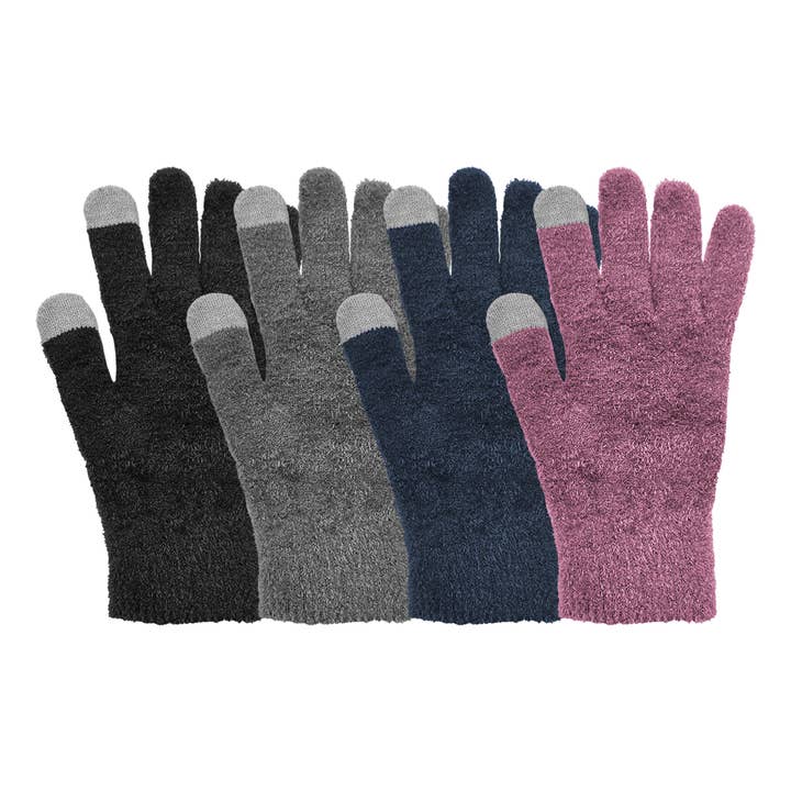 Ladies Solid Poly-Eyelash Stretch Glove - 72135 for wholesale by Think Medical Wholesale