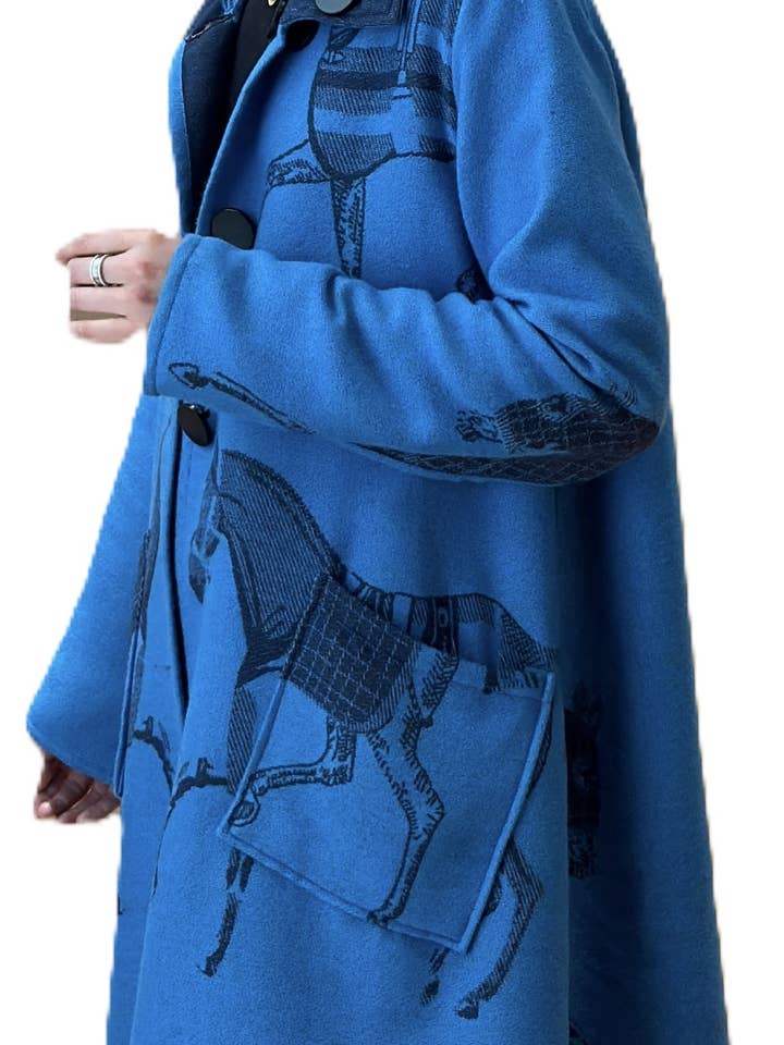 Casaco Reversível Azul Equestre / Preto – Coleção Trotter por atacado de Winding River