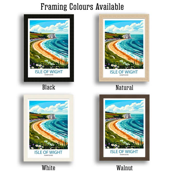 InkNPrintz – wholesale Art print – Isle of Wight England Travel Poster6
