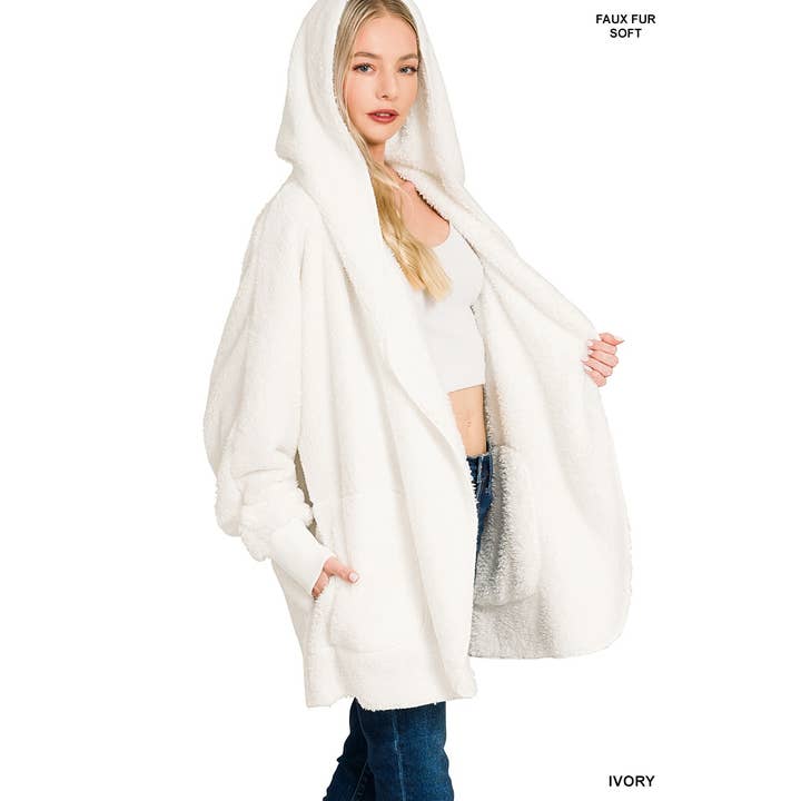 Giacca Cappotto in Pelliccia Sintetica con Tasche Laterali e Foderata per la vendita all'ingrosso da parte di HiteJeans