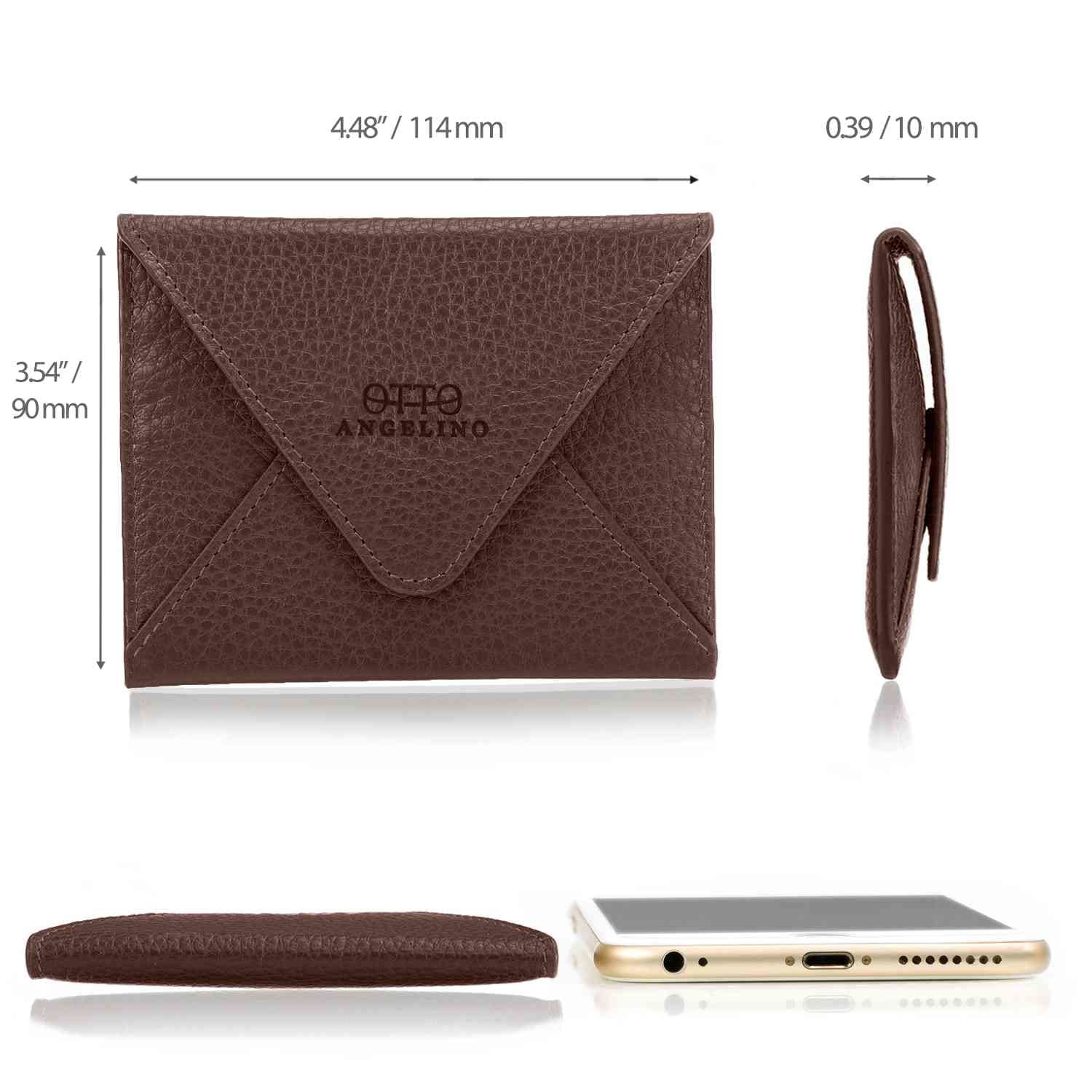 Londo - Wholesale Card Holder - Unisex - Otto Angelino Top Grain Leather Credit Card Holder and Travel Wallet Envelope with Magnetic Clasp, Credit Card Holder with Multiple Slots9