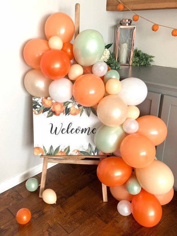 Sage and Citrus Balloon Garland Kit | 4-Foot DIY Kit for wholesale by Hullaballoons