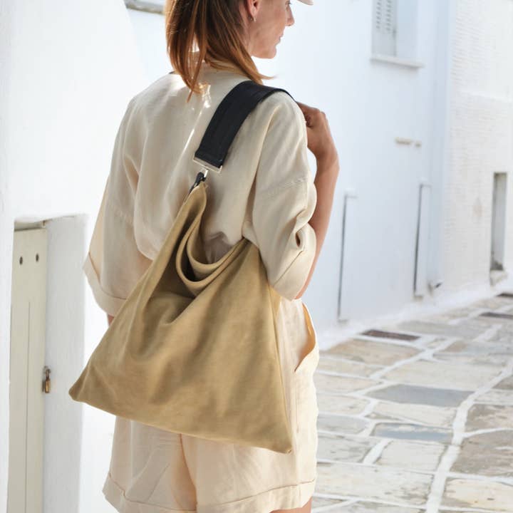 ANA KOUTSI - Wholesale Shoulder Bag - Women's - Akathi Soft Bag In Beige6