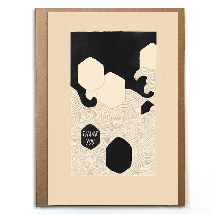 Ondas e Black Thank You; Impressão Japonesa Obrigado por atacado de A Zillion Dollars