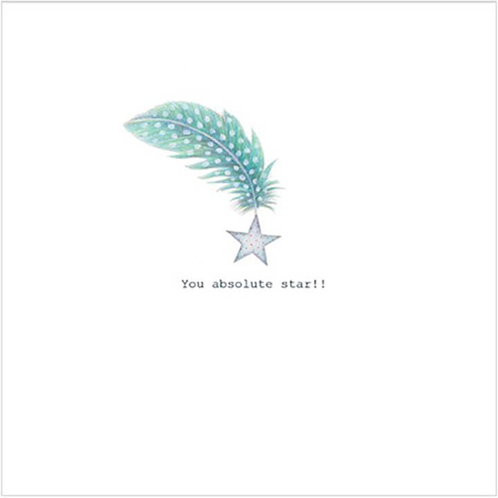Greeting Card Absolute Star for wholesale by Natural Partners Limited