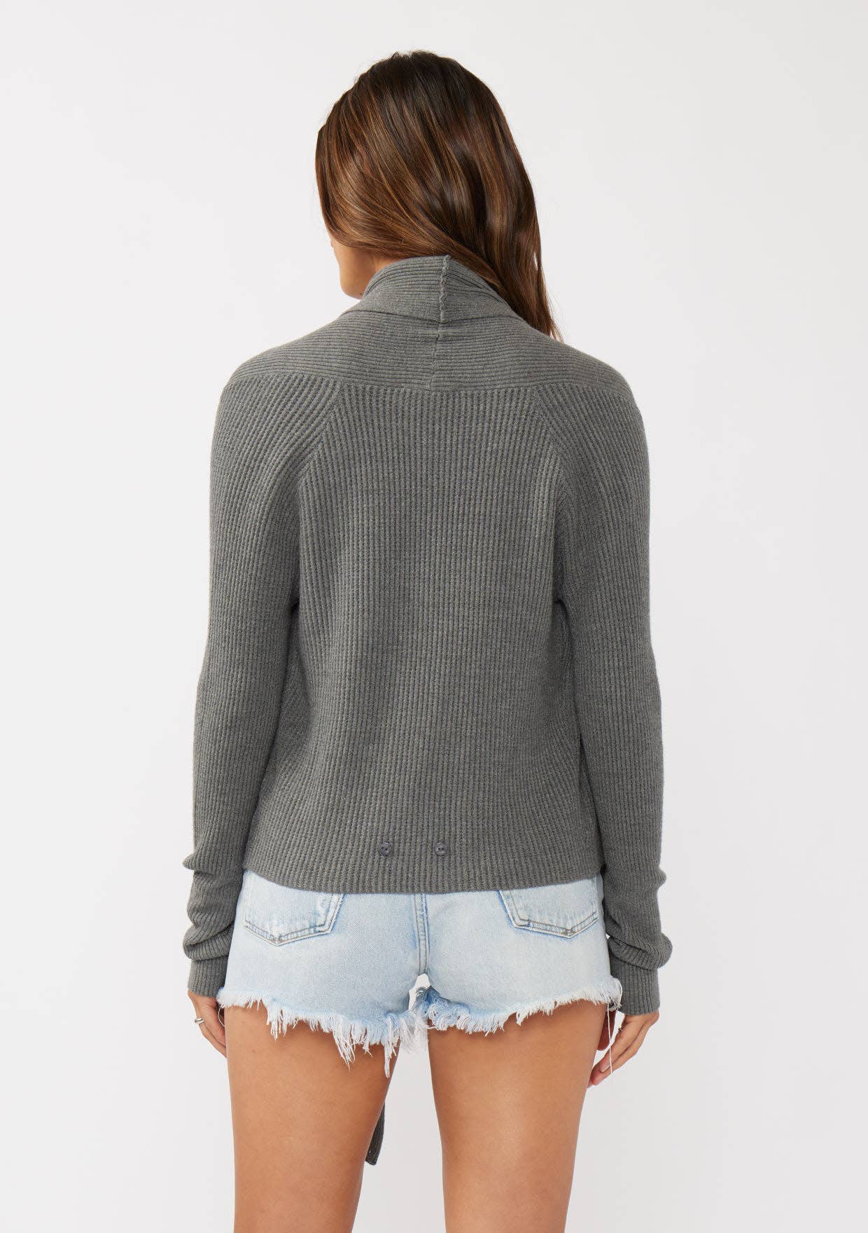 Lovestitch - Wholesale Cardigan - Women's - Waffle Knit Long Sleeve Tie Front Cardigan21