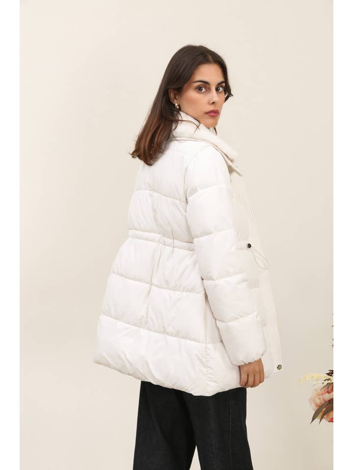 Attrait Paris - Wholesale Puffer Jacket - Women's - Mid-length down jacket with fur collar3