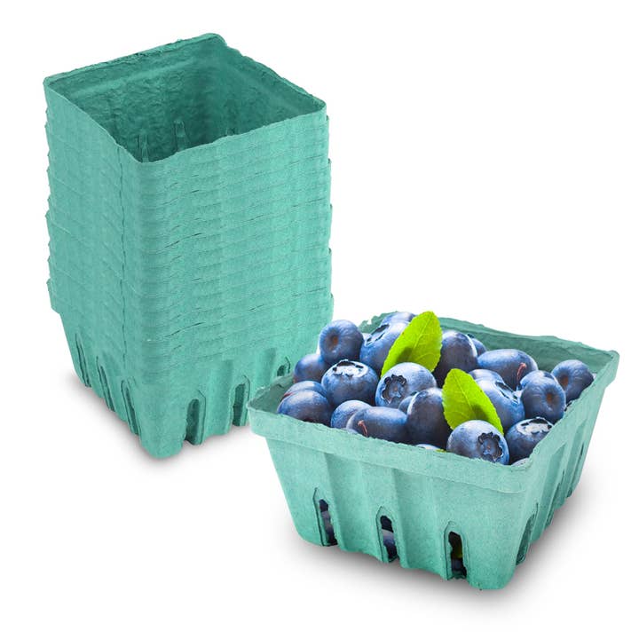 MT Products - Wholesale Fruit Basket - MT Products Green Vented Produce Berry Basket1