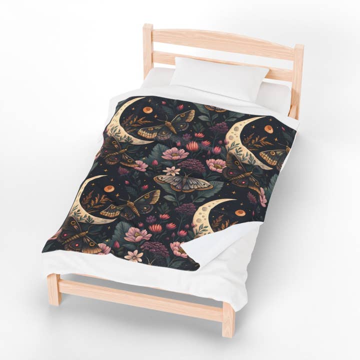 Upside Down Owl Farm - Wholesale Throw Blanket - Fleece Blanket, Mystical Moon Design, Plush Throw Blanket5