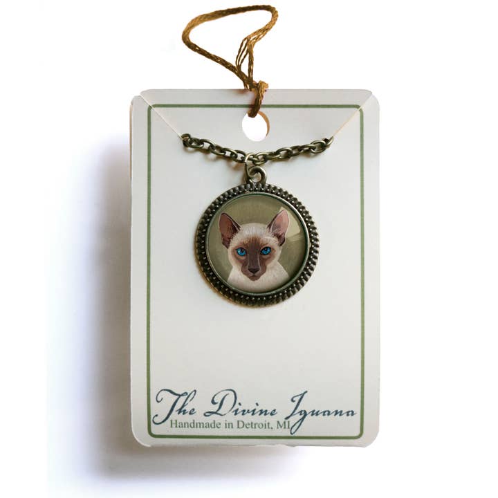 The Divine Iguana - Wholesale Pendant/Charm Necklace - Siamese Cat Pendant Necklace