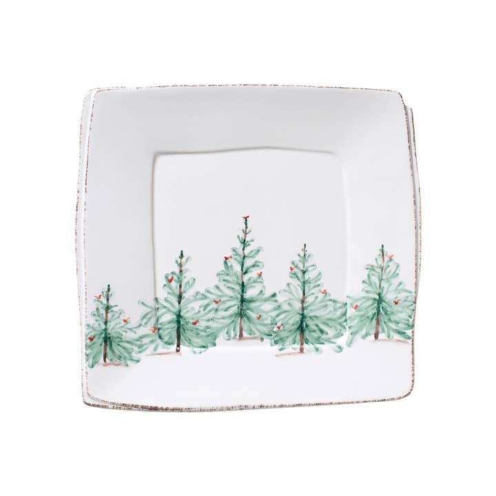 Melamine Lastra Holiday Square Platter for wholesale by VIETRI Inc.