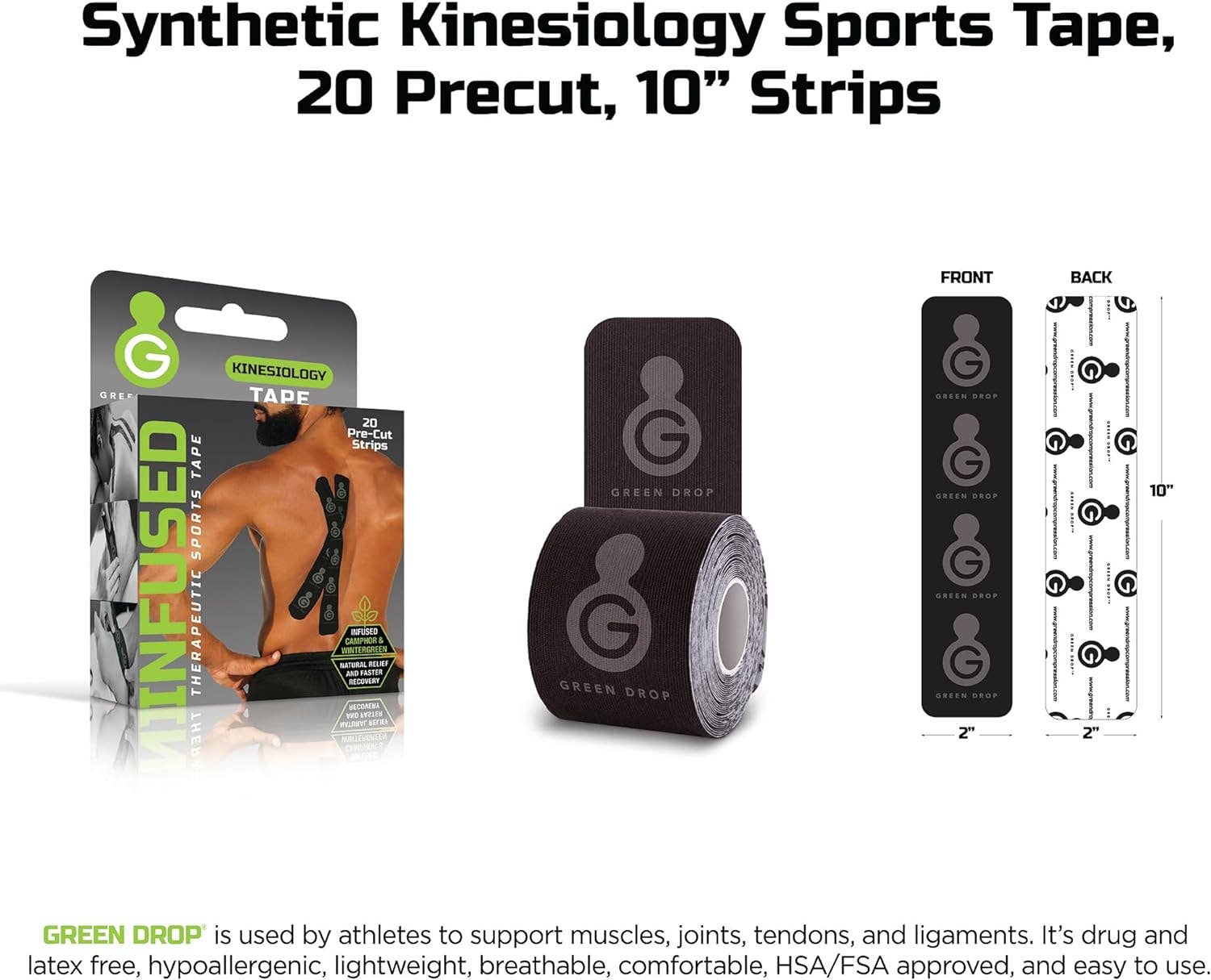 Style Asia - Wholesale Fitness Equipment - Green Drop Kinesiology Tape 1