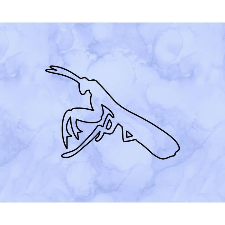 Autocollant de contour de la mante religieuse (2 «) pour la vente par Sticking with You