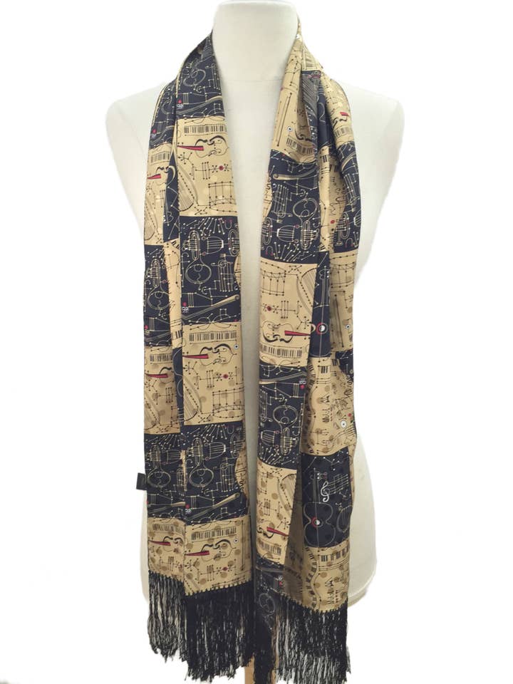 Silk Music Scarf(9934) for wholesale by J & X