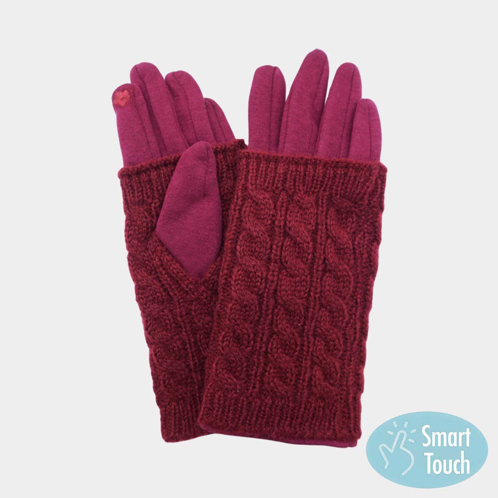 Sensibling Corp. - Wholesale Gloves - Women's - Cable Knit Smart Touch Gloves0
