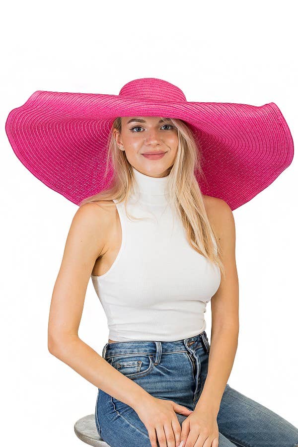 Cap Zone - Wholesale Straw Hat - Women's - Extra Wide Brim Toyo Straw Sun Hat8