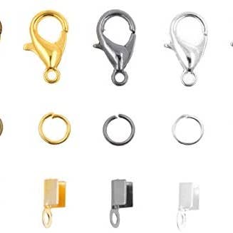 Mandala Crafts - Wholesale Craft Supplies - Ribbon Crimps for Jewelry Making, Ribbon Clamps, Fold Over Cord Ends, Jewelry Finding Kit for Bracelets, Bookmarks; by Mandala Crafts