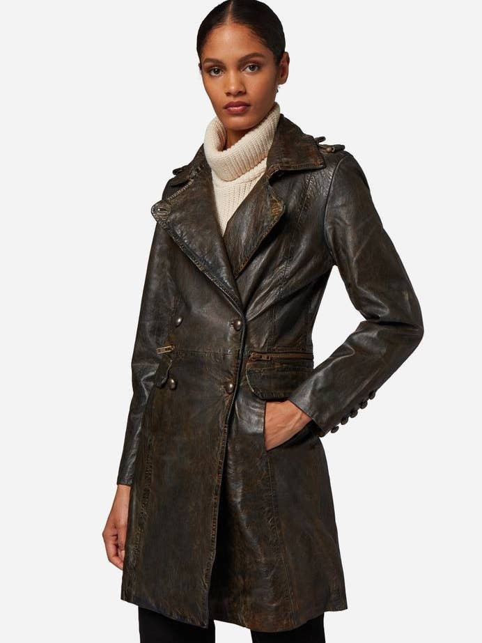 Mang-1 leren jas voor dames, premium lamsleer voor wholesale door Ricano