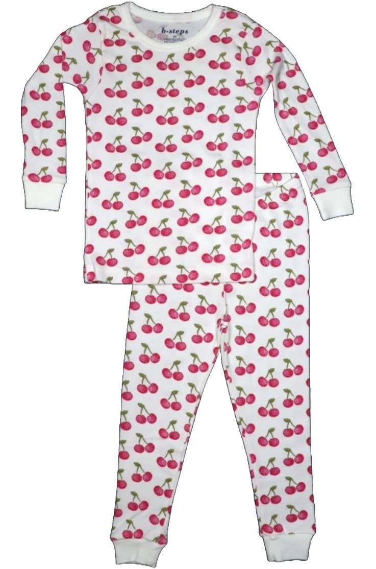 🤍Baby Steps and Mish Kids - Wholesale Sleepwear Set - Kids - P2414 Cherries Kids Pajamas