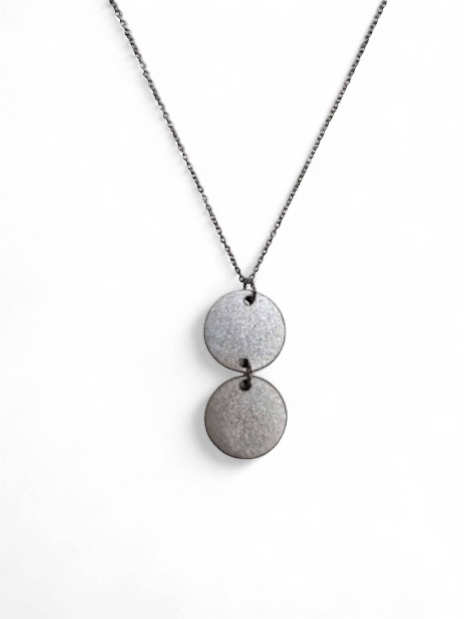 No War Factory s.r.l. - Wholesale Pendant/Charm Necklace - Double Circular Pendant Necklace in Aluminum | Handmade in Laos – No War Factory