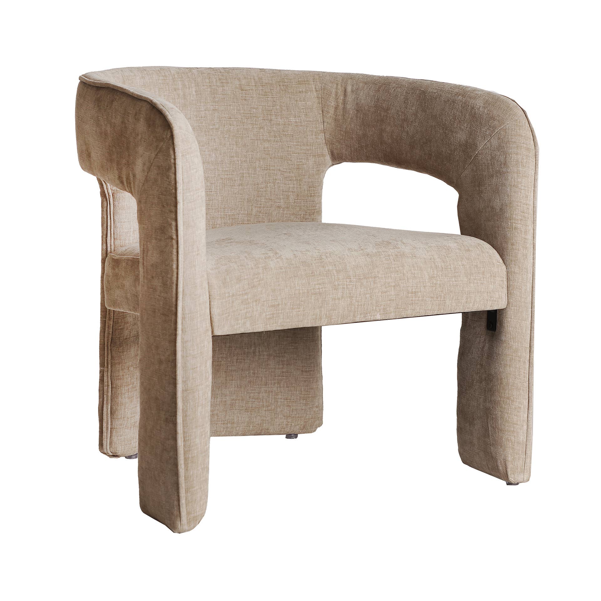 Kodu - Wholesale Chair - Beige velvet chair measuring 68x66x73cm0