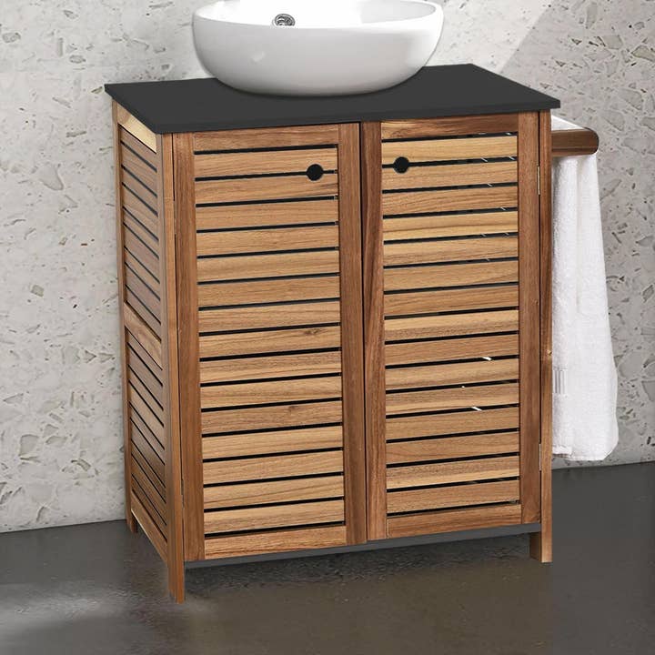 Brown Gray Under-Sink Cabinet – Elements for wholesale by Evideco French Home Goods