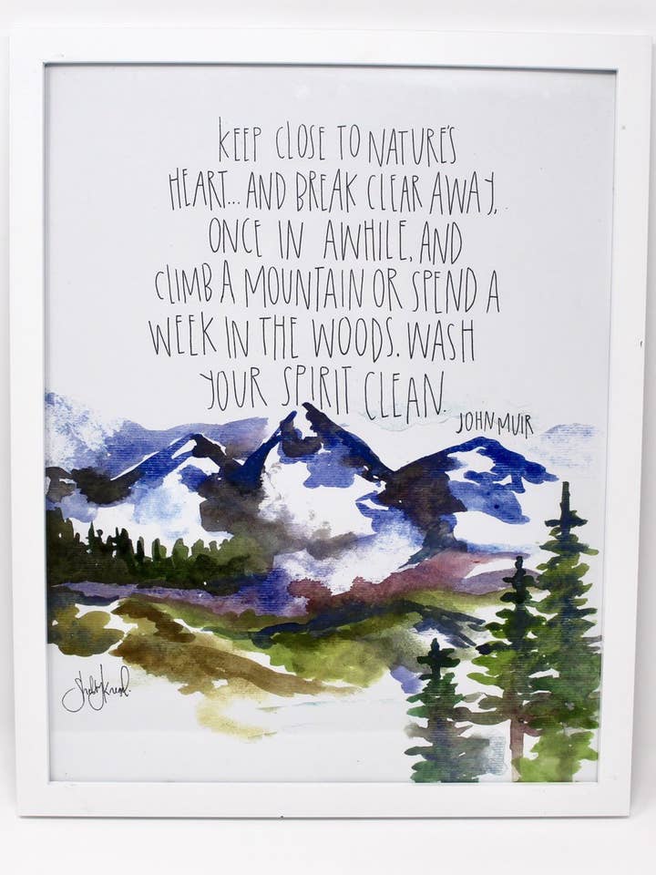 Mountains Watercolor Art Print for wholesale by Shelby Kregel Art and Design