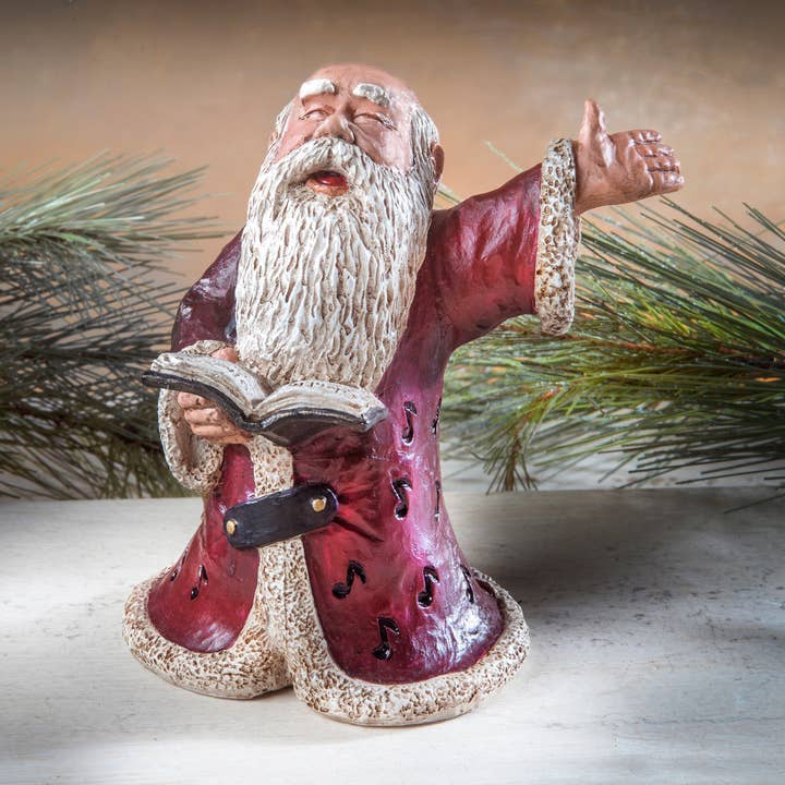 Singing Santa par Bert Anderson - MB 29 (Baf 105) pour la vente par J Devlin Glass Art & Bert Anderson Collection