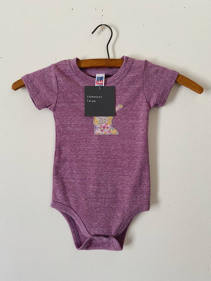 Vermont Tribe - Wholesale Bodysuit (Non-Footed) - Baby - Minnesota Baby Bodysuit - Purple5