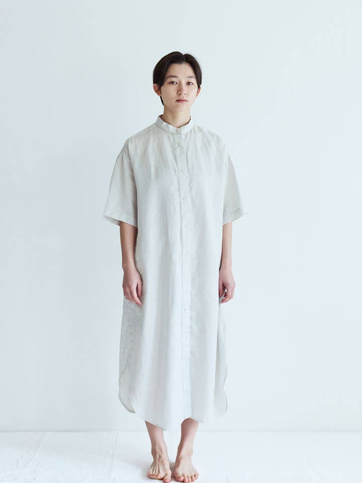 Silvia-klänning Alabaster för wholesale av Fog Linen Work