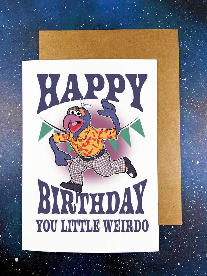 Gonzo Birthday Card for wholesale by The Red Swan Shop