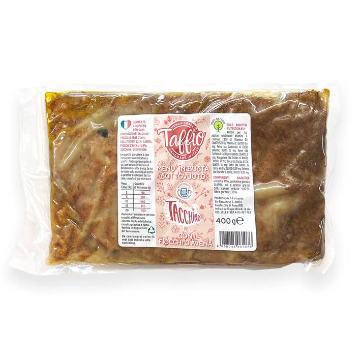 Vacuumverpakt Kalkoen 400g voor wholesale door TAFFIO PET FOOD