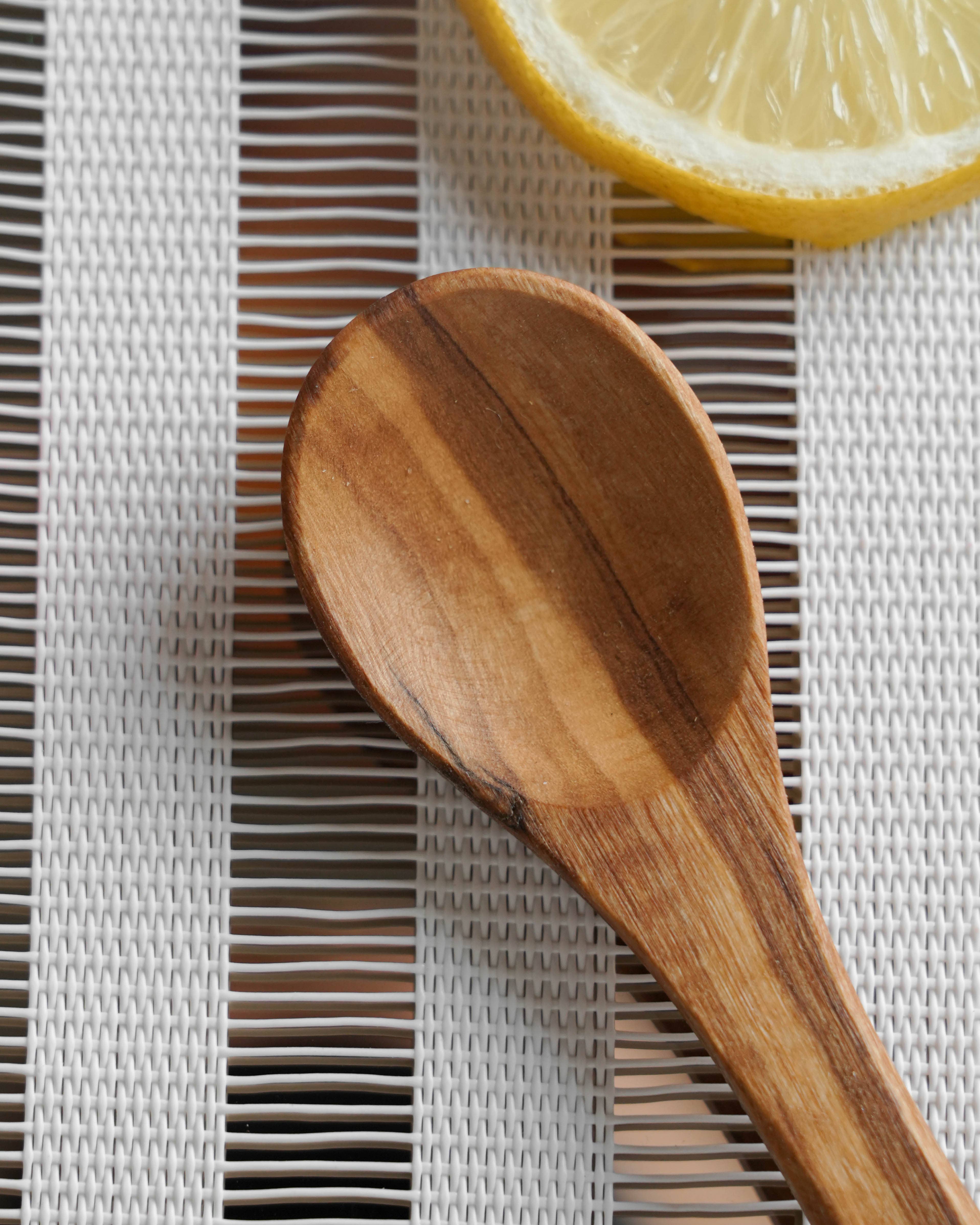 Handcrafted Olivewood - Wholesale Kitchen Spoon - Artisanal Olive Wood Coffee & Spice Spoon2