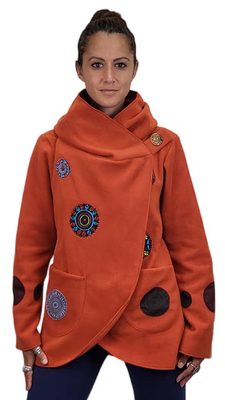 Rust Vella Fleece Jacket for wholesale on Faire